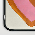Ochre Pink Marine Green Fun Colorful Mid Century Modern Abstract Painting Shapes Pattern Laptop Sleeve Gallery Image 3