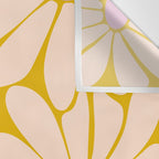 Big Daisy - Groovy Flower - Yellow, Pink and Off-white Wall Tapestry Gallery Image 3