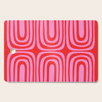 Preppy Pink and Red Abstract Confaab Pattern Cutting Board Gallery Image 1