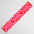 Preppy Pink and Red Abstract Confaab Pattern Table Runner Gallery Image 3