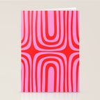 Preppy Pink and Red Abstract Confaab Pattern Stationery Card Gallery Image 2
