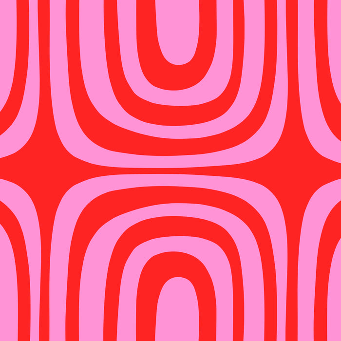 Preppy Pink and Red Abstract Confaab Pattern Coffee Mug Gallery Image 2