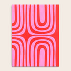 Preppy Pink and Red Abstract Confaab Pattern Notebook Gallery Image 4