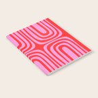 Preppy Pink and Red Abstract Confaab Pattern Notebook Gallery Image 2