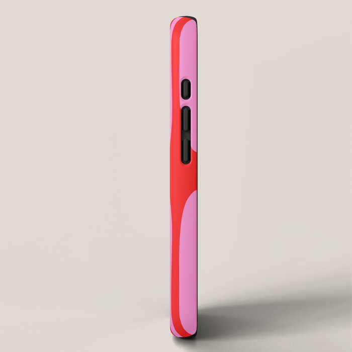 Preppy Pink and Red Abstract Confaab Pattern iPhone Case Gallery Image 2
