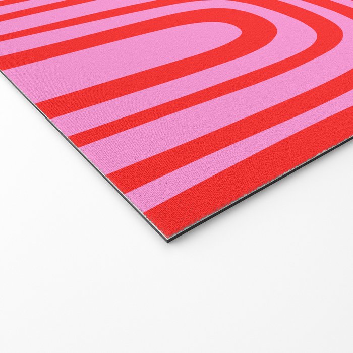 Preppy Pink and Red Abstract Confaab Pattern Welcome Mat Gallery Image 2
