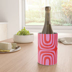 Preppy Pink and Red Abstract Confaab Pattern Wine Chiller Gallery Image 4