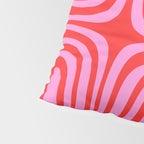 Preppy Pink and Red Abstract Confaab Pattern Pillow Sham Gallery Image 4