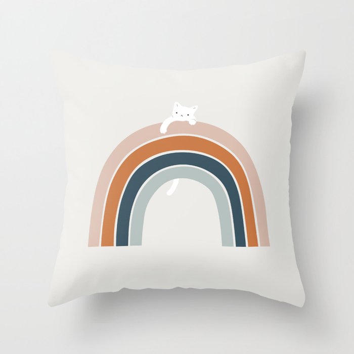 Cat Landscape 151 Throw Pillow Gallery Image 6