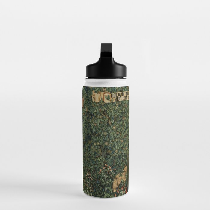 William Morris Forest Rabbits and Foxglove Greenery  Water Bottle Gallery Image 3