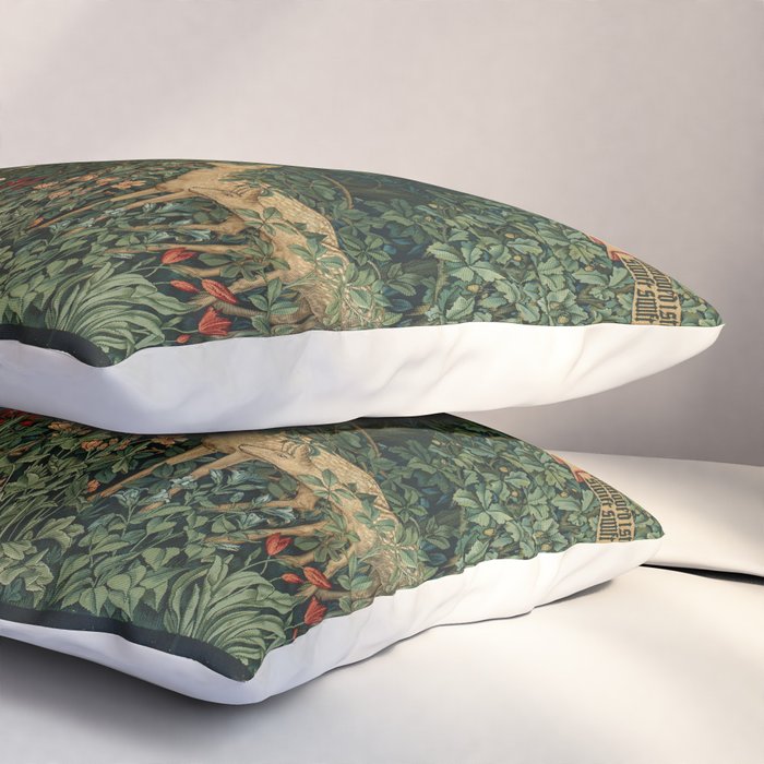 William Morris Forest Rabbits and Foxglove Greenery  Pillow Sham Gallery Image 3