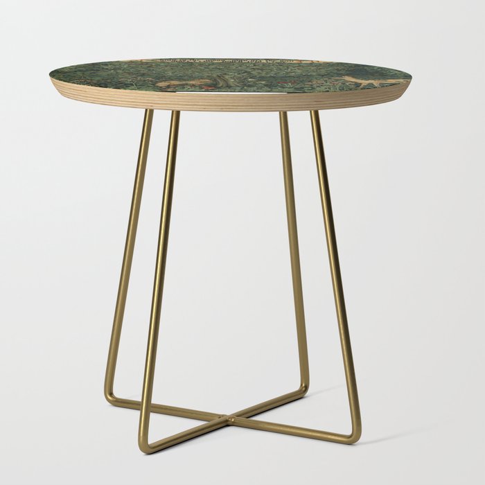 William Morris Forest Rabbits and Foxglove Greenery  Side Table Gallery Image 1