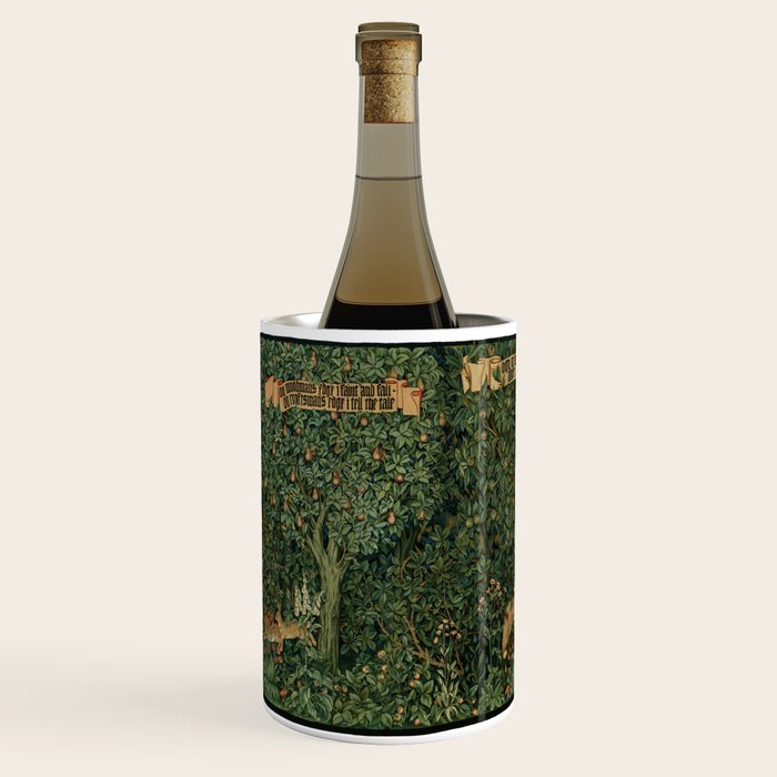 William Morris Forest Rabbits and Foxglove Greenery  Wine Chiller Gallery Image 2