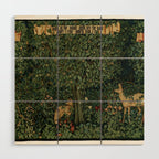 William Morris Forest Rabbits and Foxglove Greenery  Wood Wall Art Gallery Image 1