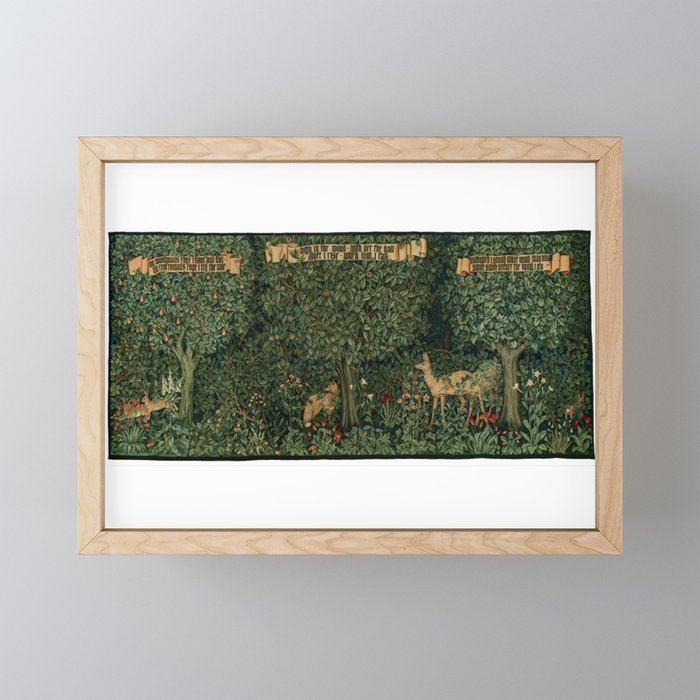 William Morris Forest Rabbits and Foxglove Greenery  Mini Art Print Gallery Image 1