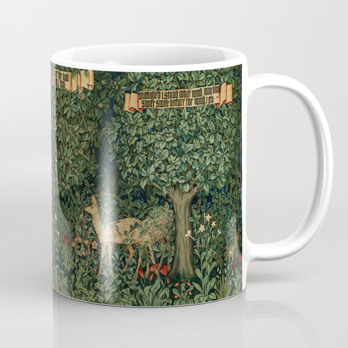 William Morris Forest Rabbits and Foxglove Greenery  Coffee Mug Gallery Image 1