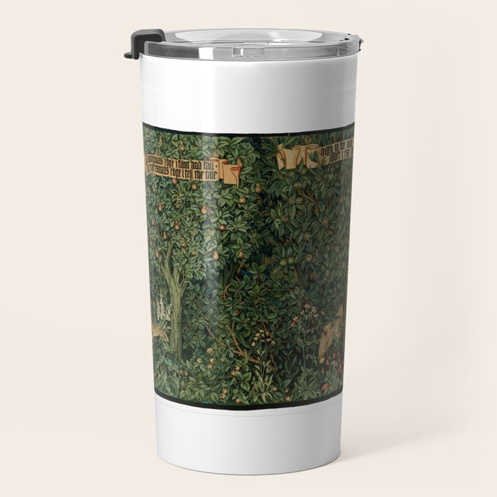 William Morris Forest Rabbits and Foxglove Greenery  Travel Mug Gallery Image 3
