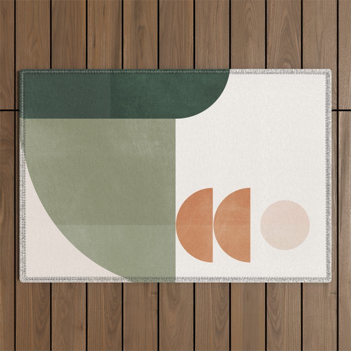 Minimal Geometric Shapes 174 Outdoor Rug Gallery Image 1