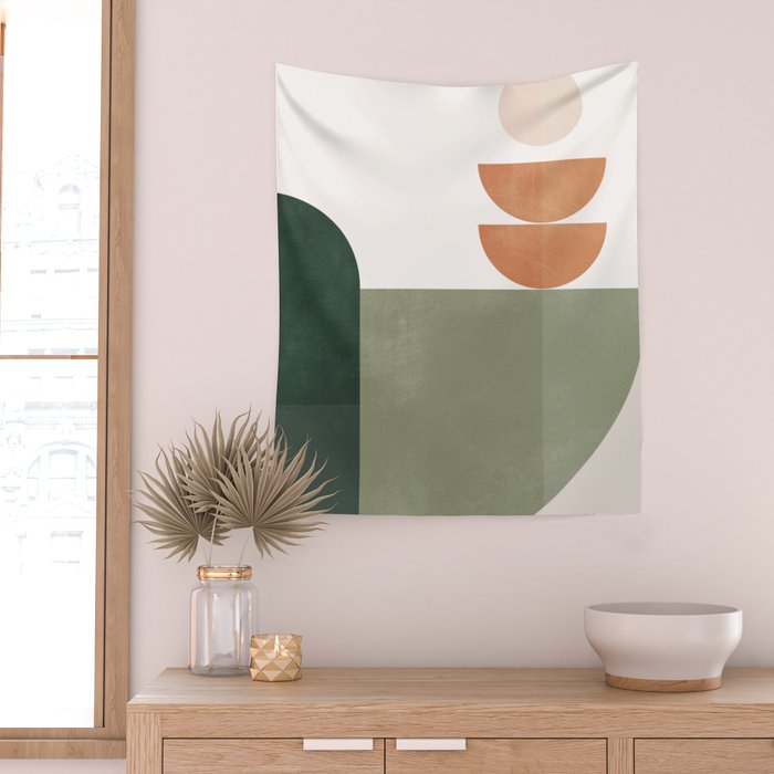 Minimal Geometric Shapes 174 Wall Tapestry Gallery Image 2