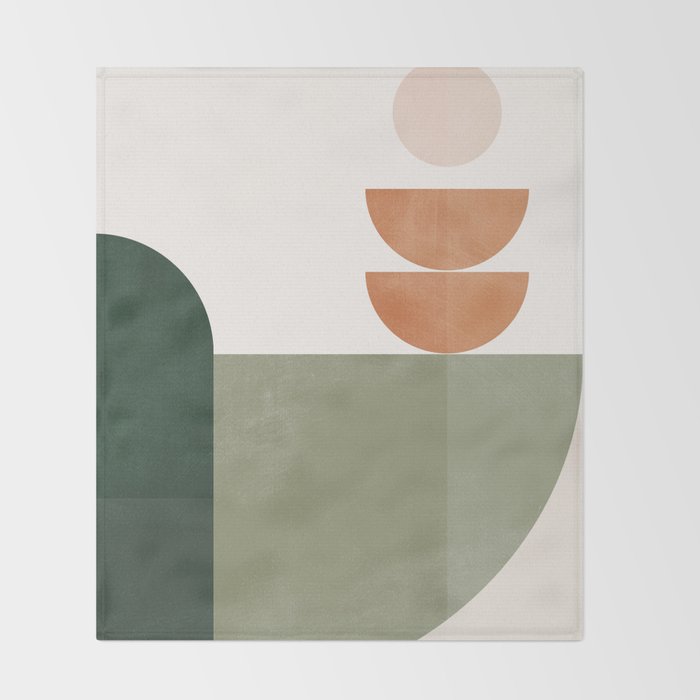 Minimal Geometric Shapes 174 Throw Blanket Gallery Image 2