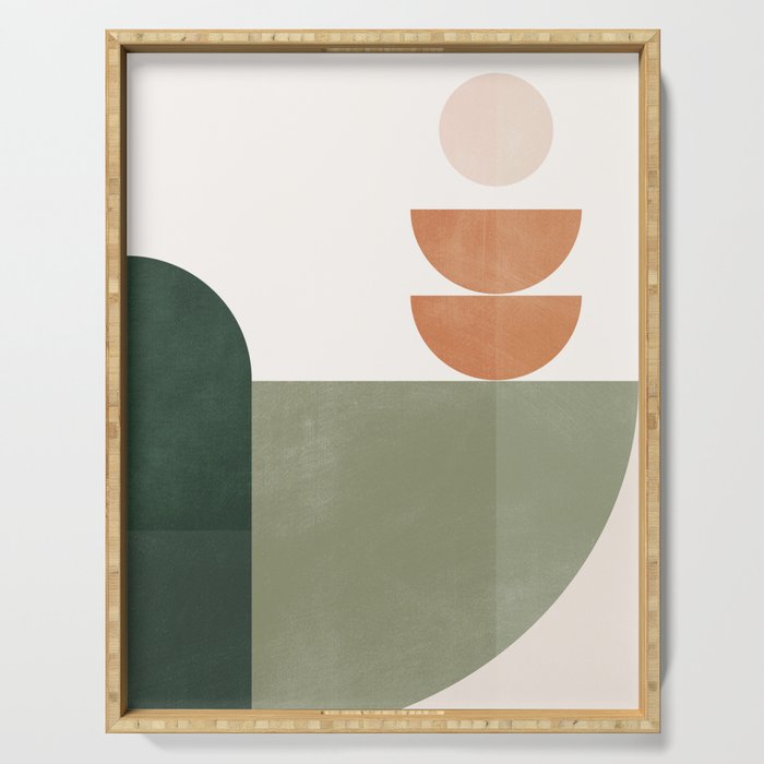 Minimal Geometric Shapes 174 Serving Tray Gallery Image 1