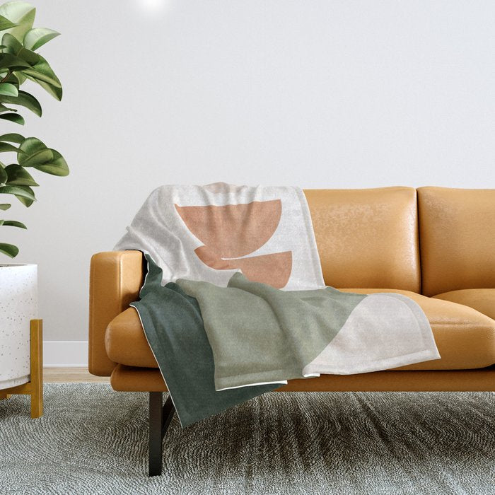 Minimal Geometric Shapes 174 Throw Blanket Gallery Image 1