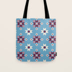 Modern quilt - blue Tote Bag Gallery Image 1