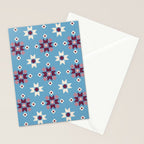 Modern quilt - blue Stationery Card Gallery Image 2
