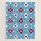 Modern quilt - blue Jigsaw Puzzle Gallery Image 1