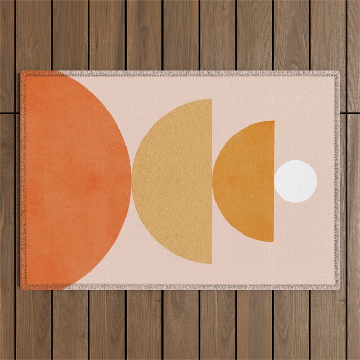 Abstraction Circles Balance Modern Minimalism 007 Outdoor Rug Gallery Image 1