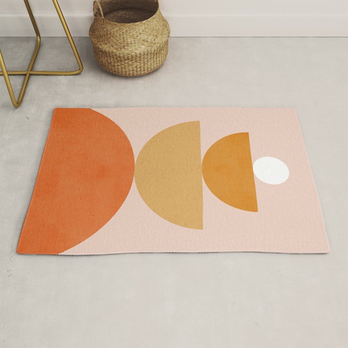 Abstraction Circles Balance Modern Minimalism 007 Rug Gallery Image 1