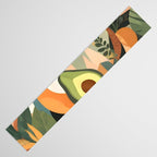 Lunar Avocado, Abstract Quirky Whimsical Moon Fruits, Concept Food Mood Eclectic Shapes Contemporary, Bohemian Colorful Mexican Illustration, 70s Mob Wife Aesthetic, Butter Pride Summer Grad Gifts Table Runner Gallery Image 3
