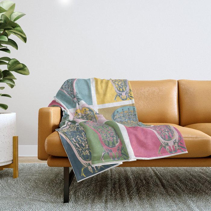 Lacrosse Marylin Blue Throw Blanket