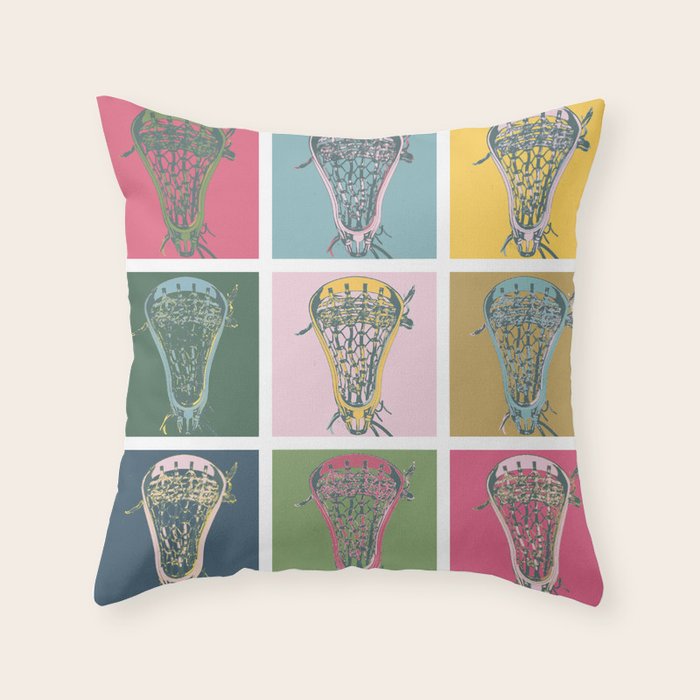 Lacrosse Marylin Blue Throw Pillow Gallery Image 1