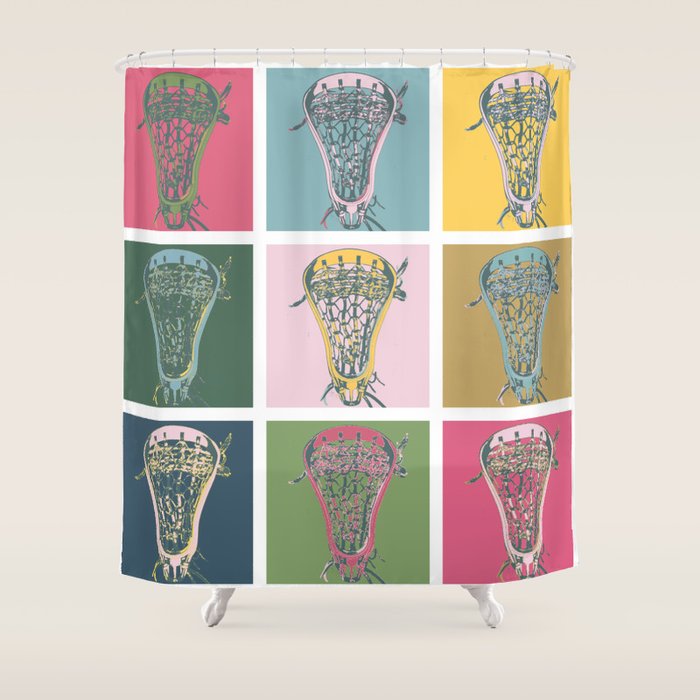 Lacrosse Marylin Blue Shower Curtain Gallery Image 1