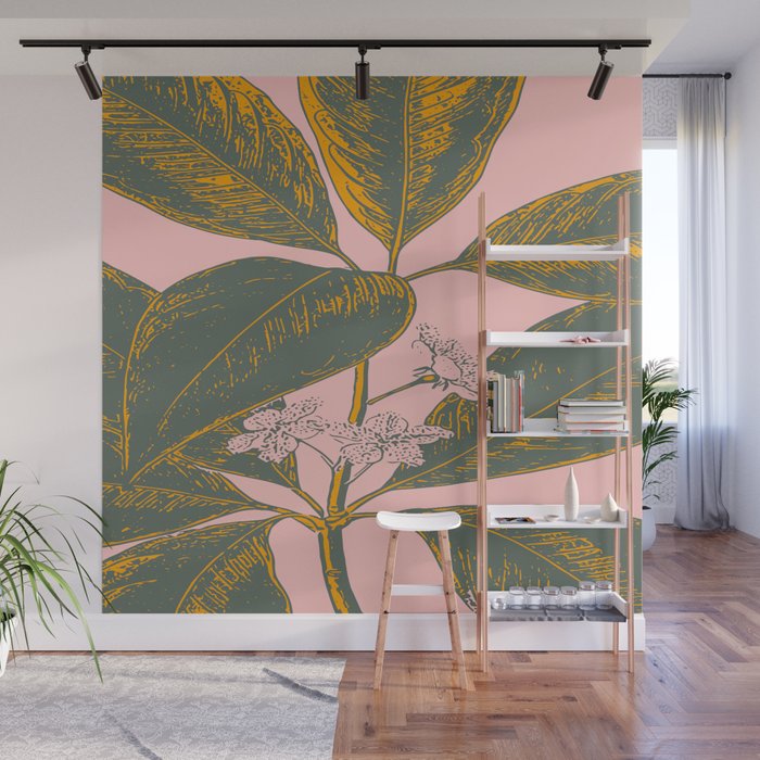 Modern Botanical Banana Leaf Wall Mural Gallery Image 1