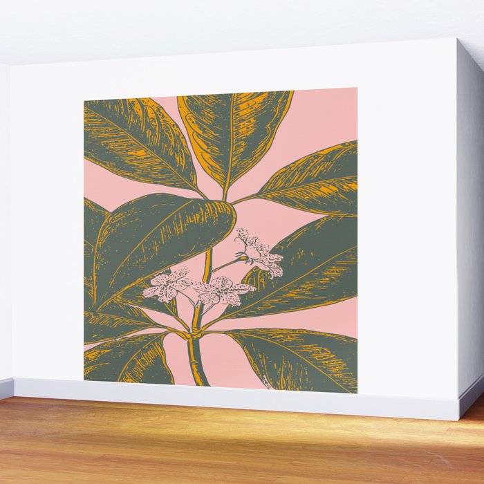 Modern Botanical Banana Leaf Wall Mural Gallery Image 2