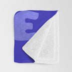 Rise and Shine - blue typography Throw Blanket Gallery Image 3