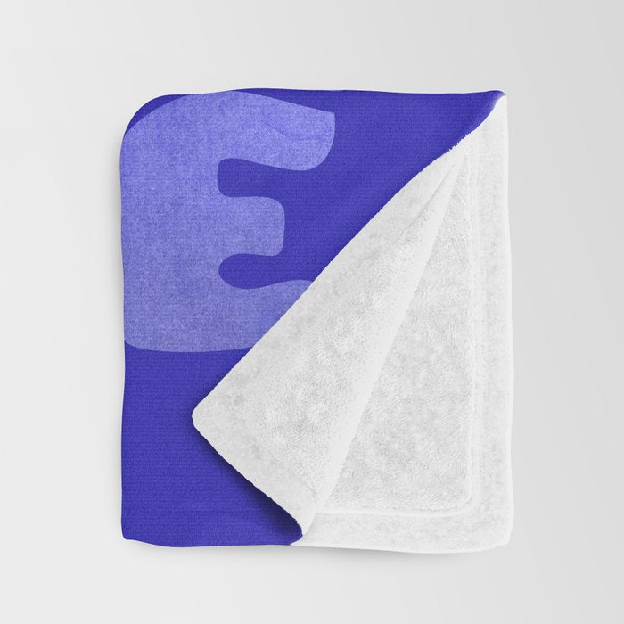Rise and Shine - blue typography Throw Blanket Gallery Image 3