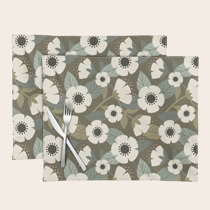 Flower Blossoms and Leaves Placemat Gallery Image 1
