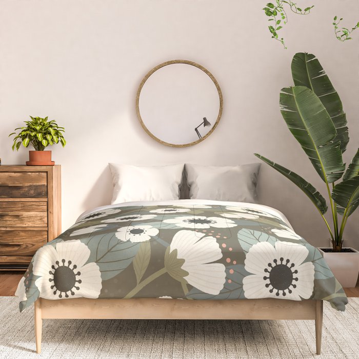 Flower Blossoms and Leaves Comforter Gallery Image 3