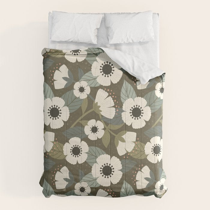 Flower Blossoms and Leaves Comforter Gallery Image 1