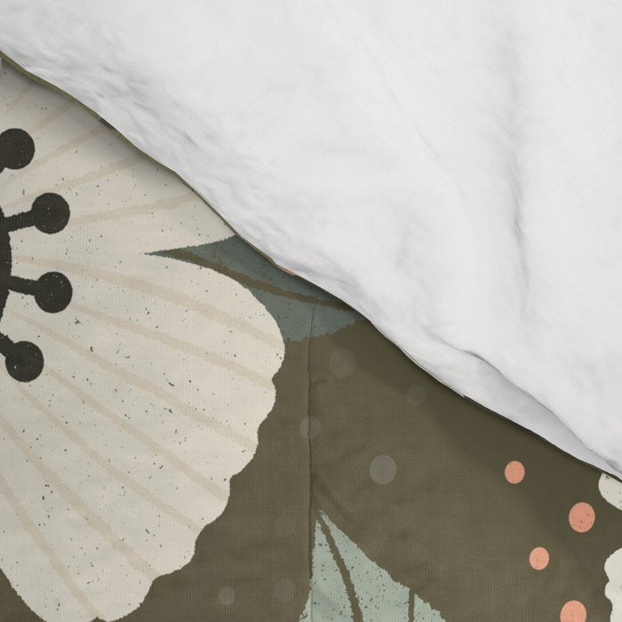 Flower Blossoms and Leaves Comforter Gallery Image 4