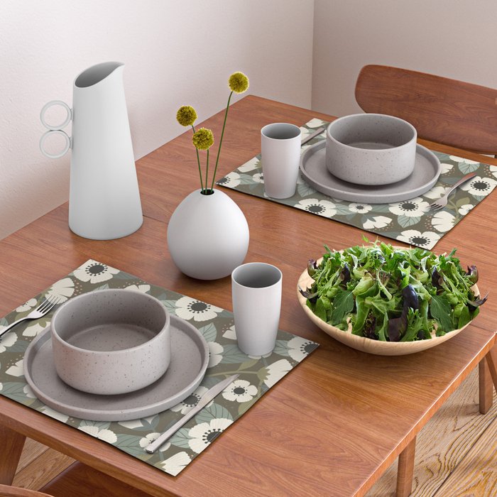 Flower Blossoms and Leaves Placemat Gallery Image 2