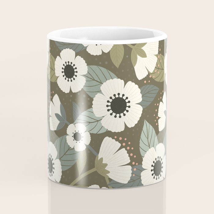 Flower Blossoms and Leaves Coffee Mug Gallery Image 4