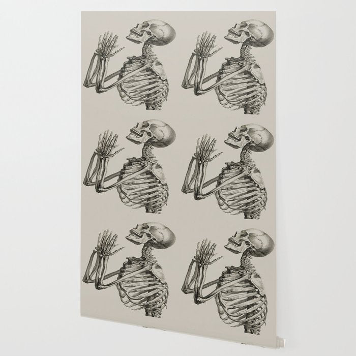 William Cheselden, Osteographia (The Anatomy of Bones), London, 1733 Praying Skeleton Wallpaper Gallery Image 2