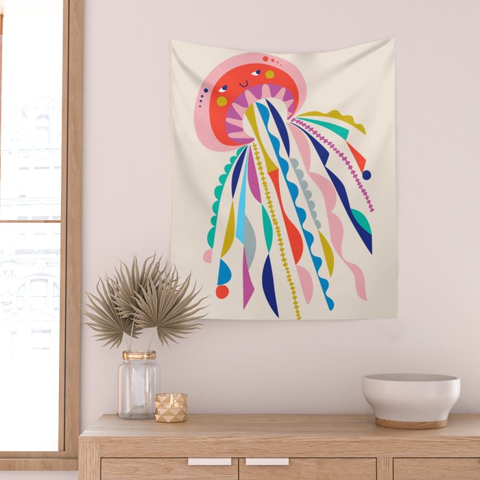 Little Jellyfish Wall Tapestry Gallery Image 2
