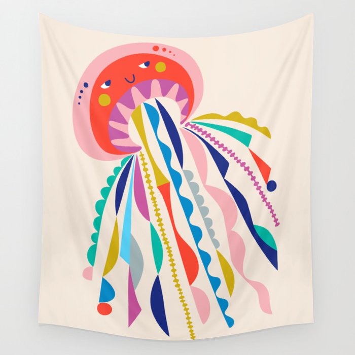 Little Jellyfish Wall Tapestry Gallery Image 1