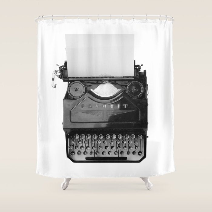 typewriter Shower Curtain Gallery Image 1