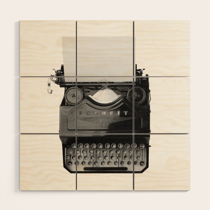 typewriter Wood Wall Art Gallery Image 1